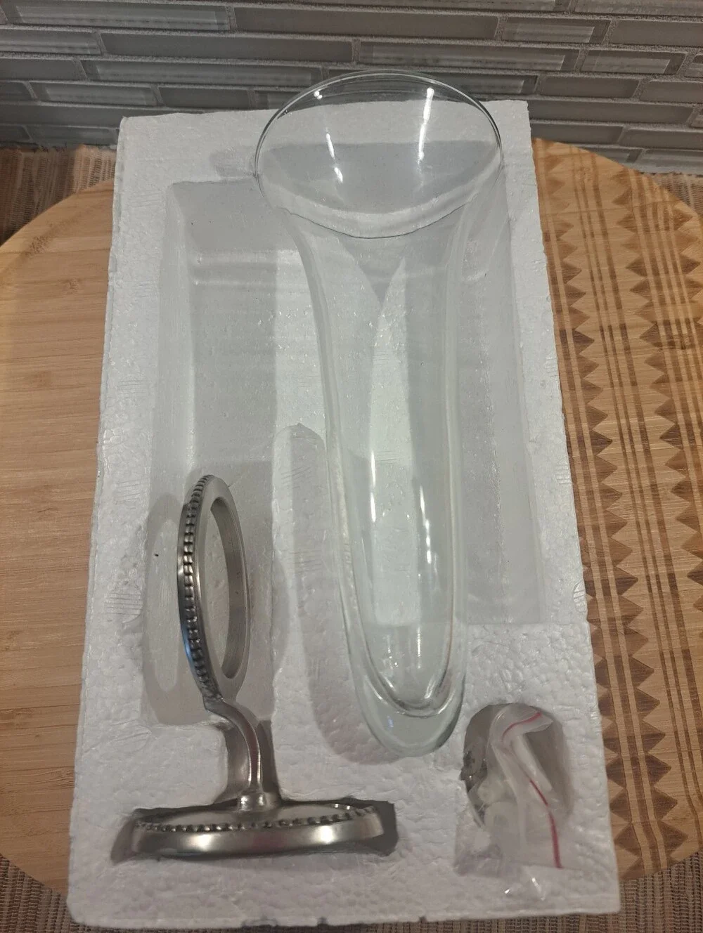 Pottery Barn Bud Glass Vase Wall Sconce NEW